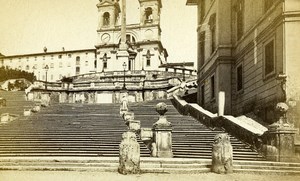 Italy Roma Church Santa Trinita dei Monti Old CDV Photo 1870