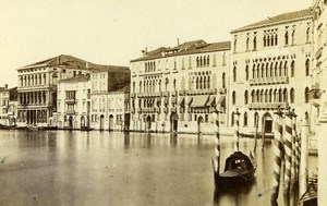 Italy Venezia Grand Canale Old CDV Photo Ponti 1870