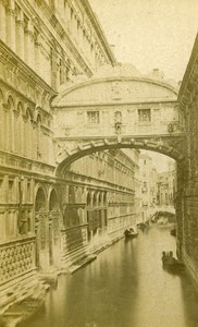 Italy Venezia Ponte del Sospiri Old CDV Photo 1870