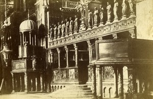 Italy Venezia Church San Marco Interior Old CDV Photo 1870