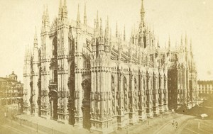 Italy Milano Cathedral Old CDV Photo Crespi 1870