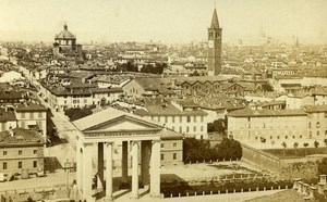 Italy Milano Panorama Old CDV Photo Brogi 1870