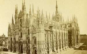 Italy Milano Cathedral Old CDV Photo Brogi 1870