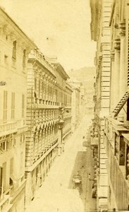 Italy Milano Street Old CDV Photo Rossi 1870