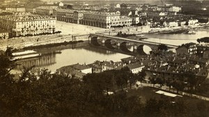 Italy Torino Panorama Old CDV Photo Sommer 1870
