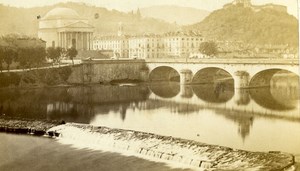 Italy Torino Church Gran Madre di Dio Old CDV Photo Sommer 1870