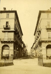 Italy Torino Via Nuova Old CDV Photo 1870