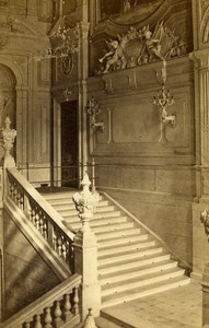 Italy Firenze Staircase of Royal Palace Old CDV Photo Brogi 1870