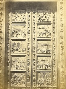 Italy Firenze Baptistero Door of Ghilberti Old CDV Photo 1870