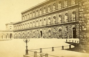 Italy Firenze Pitti Palace Facade Old CDV Photo 1870