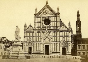 Italy Firenze Church Santa Cruce Old CDV Photo 1870