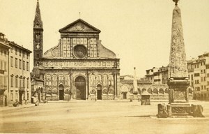 Italy Firenze Church santa Maria Novella Old CDV Photo 1870
