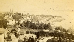 Switzerland Neufchatel Panorama Old CDV Photo Bruder 1870