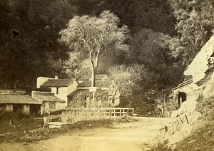 Switzerland Houses Hamlet in Mountain Countryside Old CDV Photo 1860