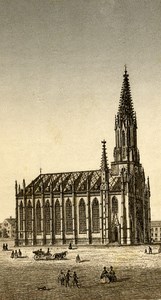Germany Munich Church Auer Old CDV Photo 1870