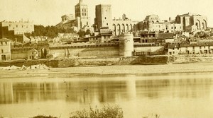 France Avignon Panorama Old CDV Photo 1870