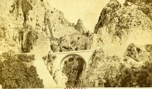 France Menton Bridge St Louis Old CDV Photo 1870