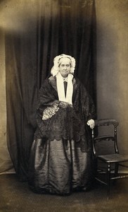 United Kingdom Barnstaple Woman Victorian Fashion Old CDV Photo Britton 1870