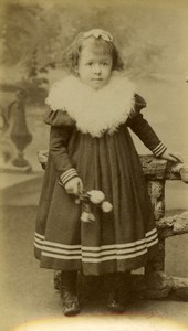 France Paris Children Fashion Old CDV Photo Stanislas 1890