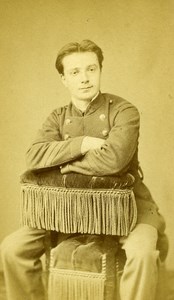 France Paris Student Young Man Fashion Old CDV Photo Dubois 1870