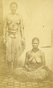 Probably East Africa Women Native Types Old CDV Photo 1870