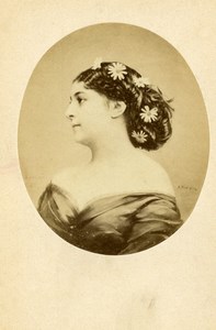 France Paris Actress Celine Montalant Old CDV Photo Disderi 1870
