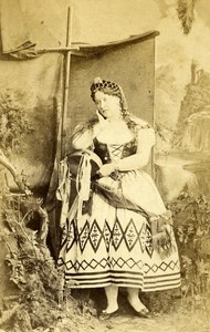 English Theater London Carlotta Leclercq Old CDV Photo Southwell 1865