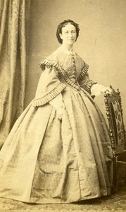 French Aristocracy Paris Maria de la Vaissiere Old CDV Photo Numa Blanc 1870