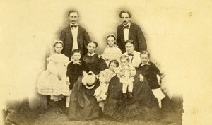 French Aristocracy Toulouse De Neuville Family Old CDV Photo Provost 1870