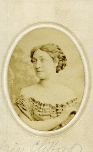 London Theater Actress Miss Clifford Old CDV Photo Southwell 1864