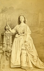 London Theater Actress Miss Barnett Old CDV Photo Southwell 1864