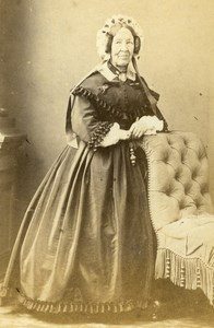 Mrs Buisson Wife Mayor of Bourgouin Old CDV Photo Durand 1865