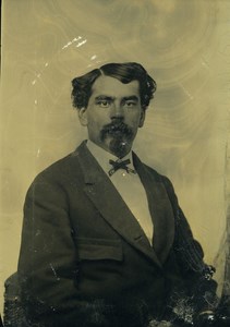 American Ferrotype Tintype Man Old Photo 1880