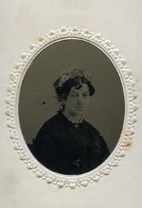 American Ferrotype Tintype Woman Old A.E. Alden Photo 1880