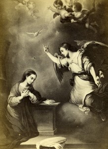 France The Anunciation painted by Murillo Old Goupil CDV Photo of Painting 1865