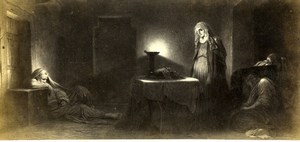 France Virgin in contemplation by Delaroche Goupil CDV Photo of Painting 1865