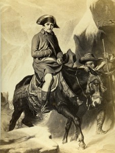 France Napoleon crossing the Alps Delaroche Goupil CDV Photo of Painting 1865