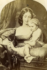 France Mother & Child Old Goupil CDV Photo of Painting 1865