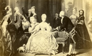 France Gluck im Schloß Trianon by Hamman Old CDV Photo of Painting 1865