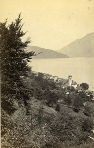 Switzerland Beckenried Lake of Quatre Cantons Old CDV Photo Adolphe Braun 1865