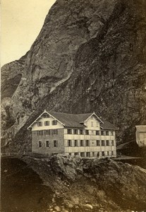 Switzerland Mount Pilatus Klimsenhorn Hotel Old CDV Photo Adolphe Braun 1865
