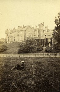 Scotland Ecosse Abbotsford the river front Old CDV Photo GW Wilson 1865