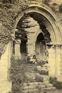 Scotland Ecosse Dryburgh Abbey Old CDV Photo Lennie 1865