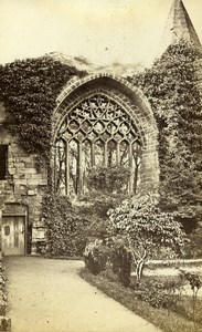 Scotland Ecosse Church Abbey ruins Old CDV Photo Archibald Burns 1865