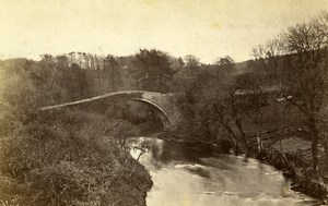 Scotland Ecosse Ayr countryside River Bridge Old CDV Photo Brewster 1865