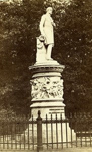 Germany Berlin City Koenig Friedrich Wilhelm III Statue Old CDV Photo 1865