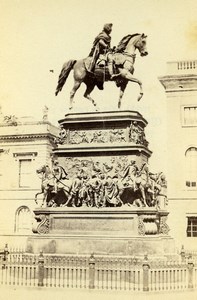 Germany Berlin Equestrian Statue Frederic II König Friedrich II CDV Photo 1865