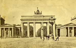 Germany Berlin Brandenburg Gate Brandenburger Tor Old CDV Photo 1865