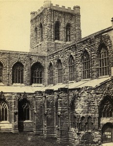 United Kingdom Chester Cathedral south front Old CDV Photo Bedford 1865