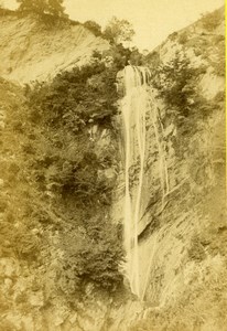 France Eaux Bonnes Cascade du Serpent Old CDV Photo Jules Andrieu 1865